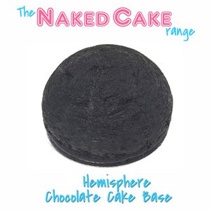 8" Hemisphere Naked Cake Base Chocolate - Fresh