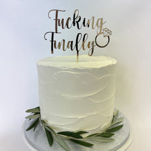 Load image into Gallery viewer, Fucking Finally Acrylic Cake Topper
