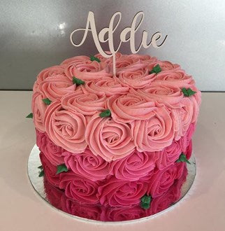 Rosette Cake with leaves