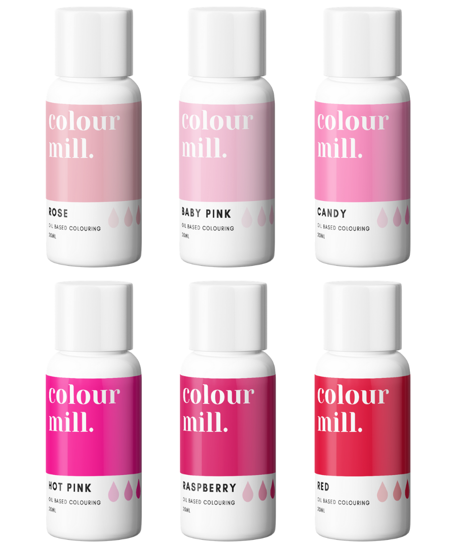 Colour Mill Oil Based Colouring - Pink 6 Pack