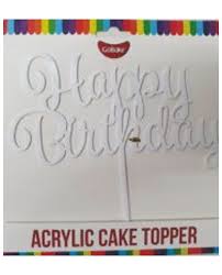 White 'Happy Birthday' Cake Topper
