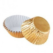 Wilton Mini cupcake cases - Gold Foil