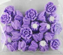 Purple Icing Roses - 15mm