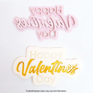 Happy Valentine's Day Large Cutter & Embosser - 2 Piece