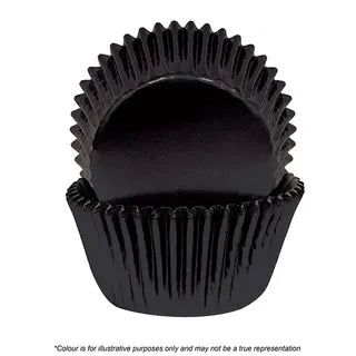 Cake Craft Black Foil Baking Cups