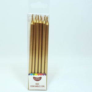 Long Candles pkt of 12 - Gold