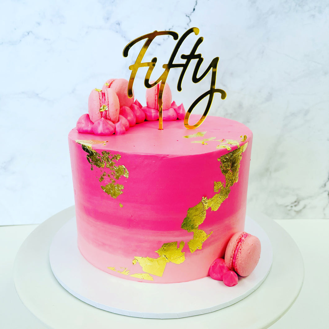 Ombre Cake with Leaf (pick your colour!)