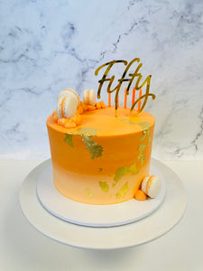 Ombre Cake with Leaf (pick your colour!)