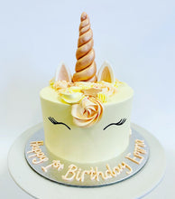 Load image into Gallery viewer, Rose Gold Unicorn Cake
