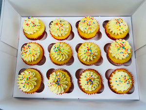 Mini Vanilla Cupcakes - Box of 12