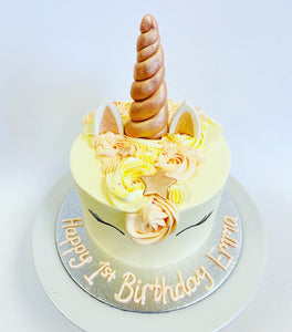 Rose Gold Unicorn Cake