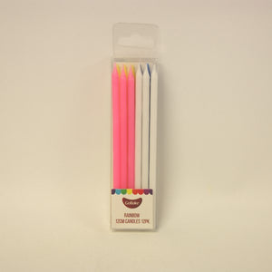 Long Candles pkt of 12 - Rainbow