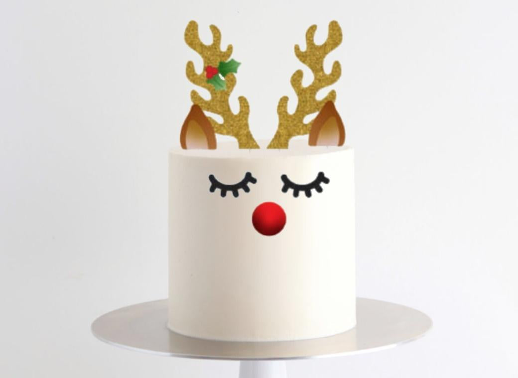 Christmas Themed Cake Card Toppers (3 options available)